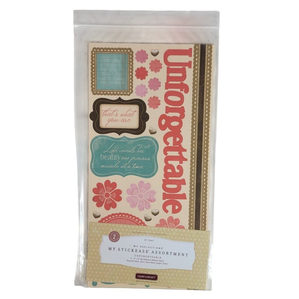 Close to My Heart Reflections Stickease X7106C Unforgettable Cherish Flowers NEW